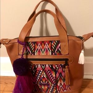 Guatemalan Huipil Salsa Day Bag, NWOT